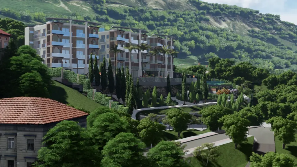 Prikaz kompleksa sa bazenom