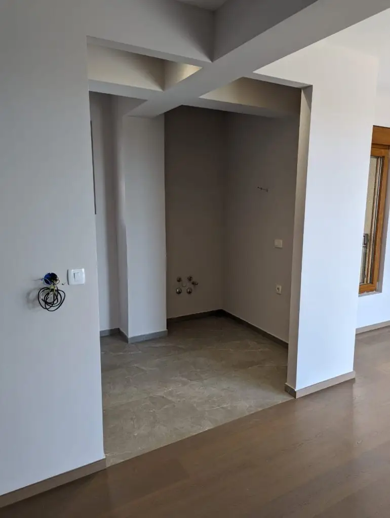 Empty recessed nook in a modern interior room